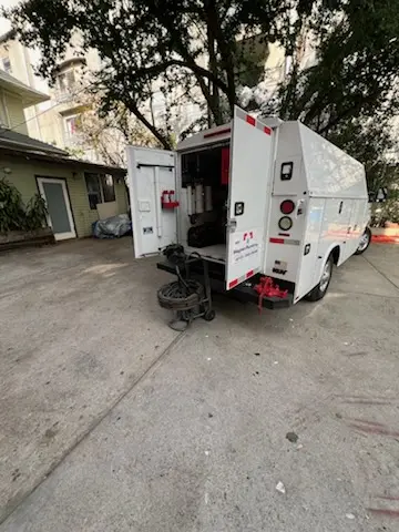 Magnet Plumbing service vehicle on-site for Water Heater Repair in Lauderdale North Park